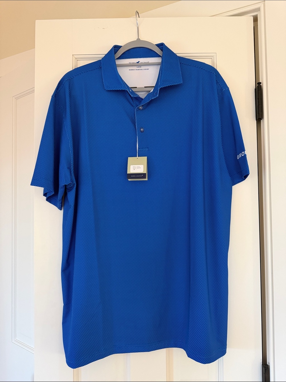 NWT Horn Legend Performance Polo in Royal Blue - size L